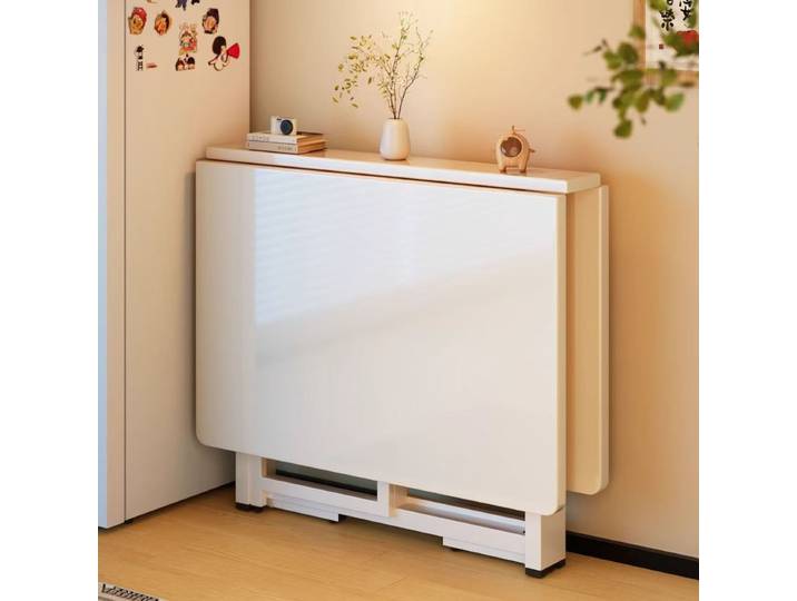 Table à manger pliante pour petit appartement, table simple pour la maison, table pliante multifonctionnelle invisible et mobile pour chambre de location