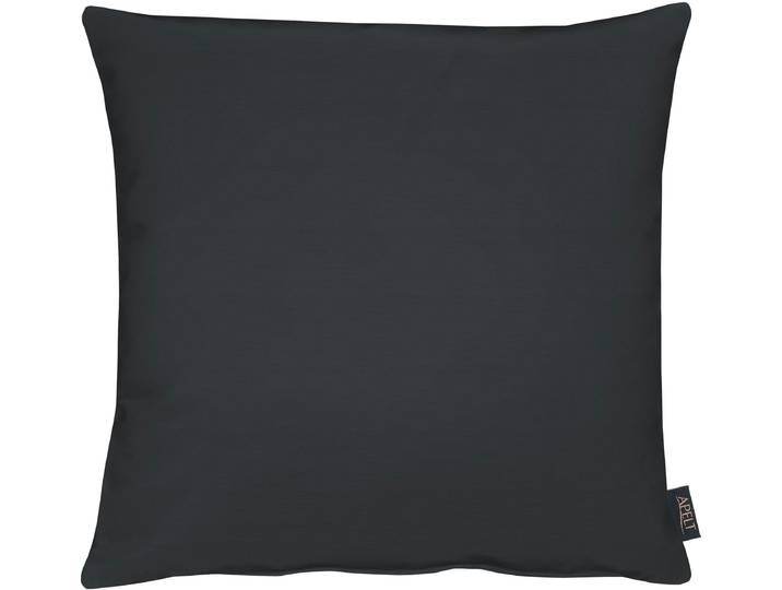 Dekokissen APELT 4362 Rips Uni-Farben Gr. 2, schwarz (schwarz, unifarben), B:51cm L:51cm, Mischgewebe, Dekokissen_Sitzkissen_Kissenhüllen, Dekokissen, Wasser- und Schmutzabweisend, Inklusive Füllung, dezentes Design