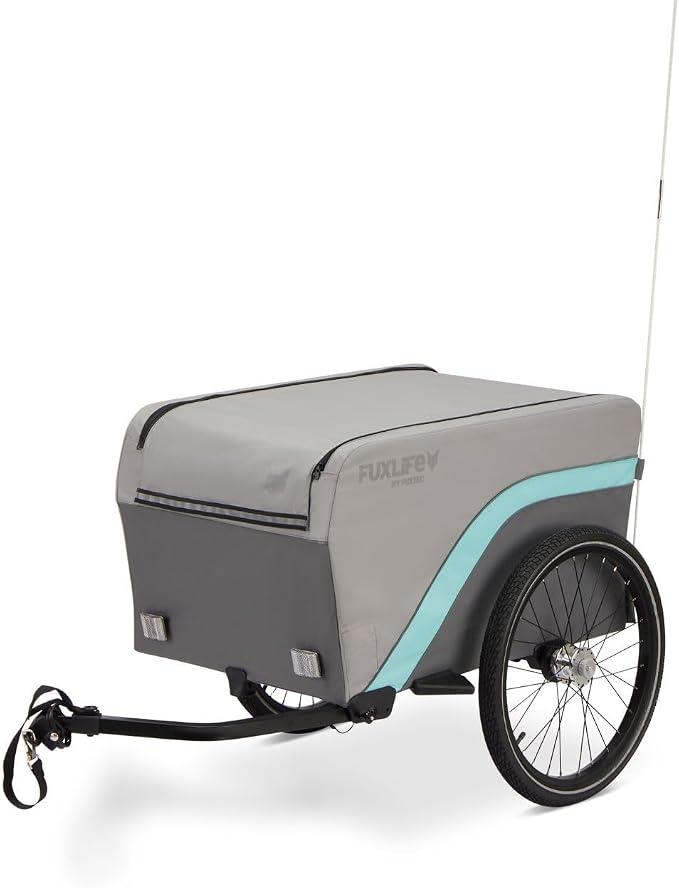 Fahrradanhänger FX-LA120 grau - 2-in-1 faltbar - 120L Lastenanhänger mit 47,8kg Zuladung - 120L Packvolumen - als Bike Cargo Trailer oder Handwagen für Alltag