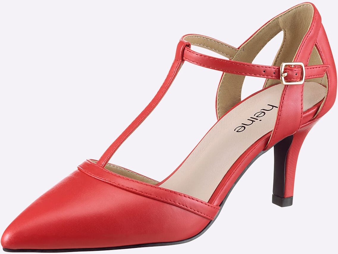 Pumps HEINE, Damen, Gr. 39, Synthetik, rot, Schuhe Pumps rot 39, Synthetik