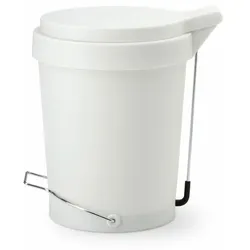 Authentics Tip Treteimer 15 L, Abfalleimer, Papierkorb, Polypropylen, V2A, Weiß, 1087198