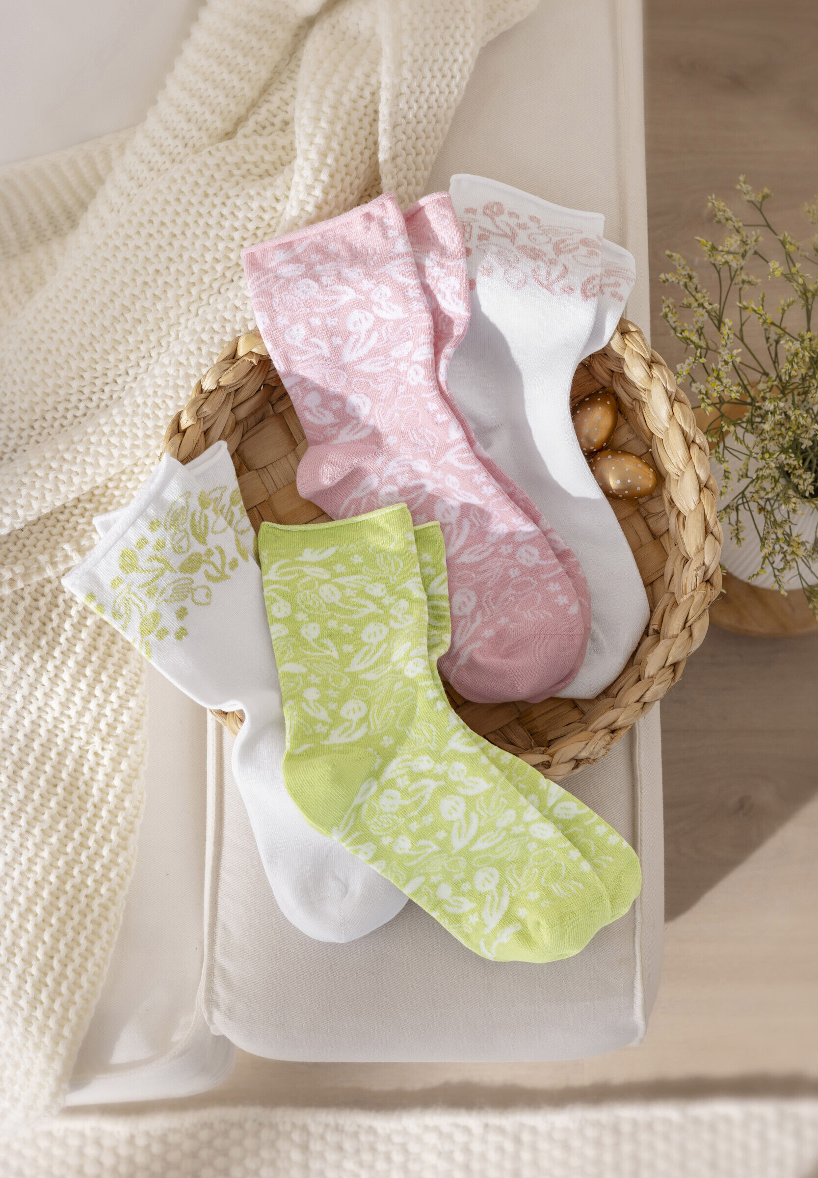 Socken WITT "Damen-Socken Socken 4 Paar", Damen, Gr. 35-38, N-Gr, mehrfarbig, Socken Socken