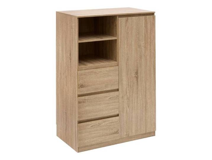 Penderie Dolo H.115cm 1 porte 3 tiroirs beige - 5five