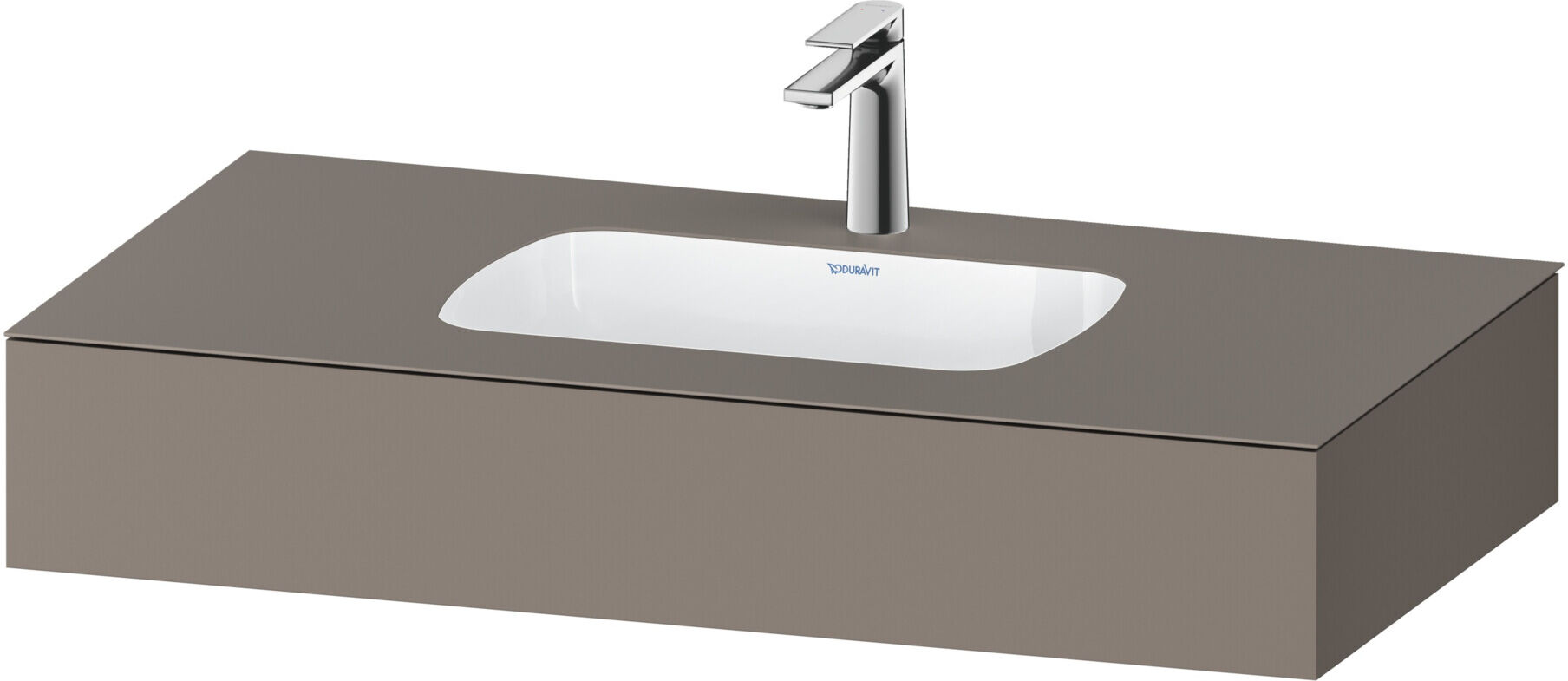 Duravit Einbauwaschtisch-Möbel-Set Qatego 100x55x17cm, ba m, m K, 1 Ausschn, m ÜL (QA4691043430000)