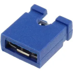 Jumper, kurze Ausführung, geöffnet, RM 2,54mm, blau