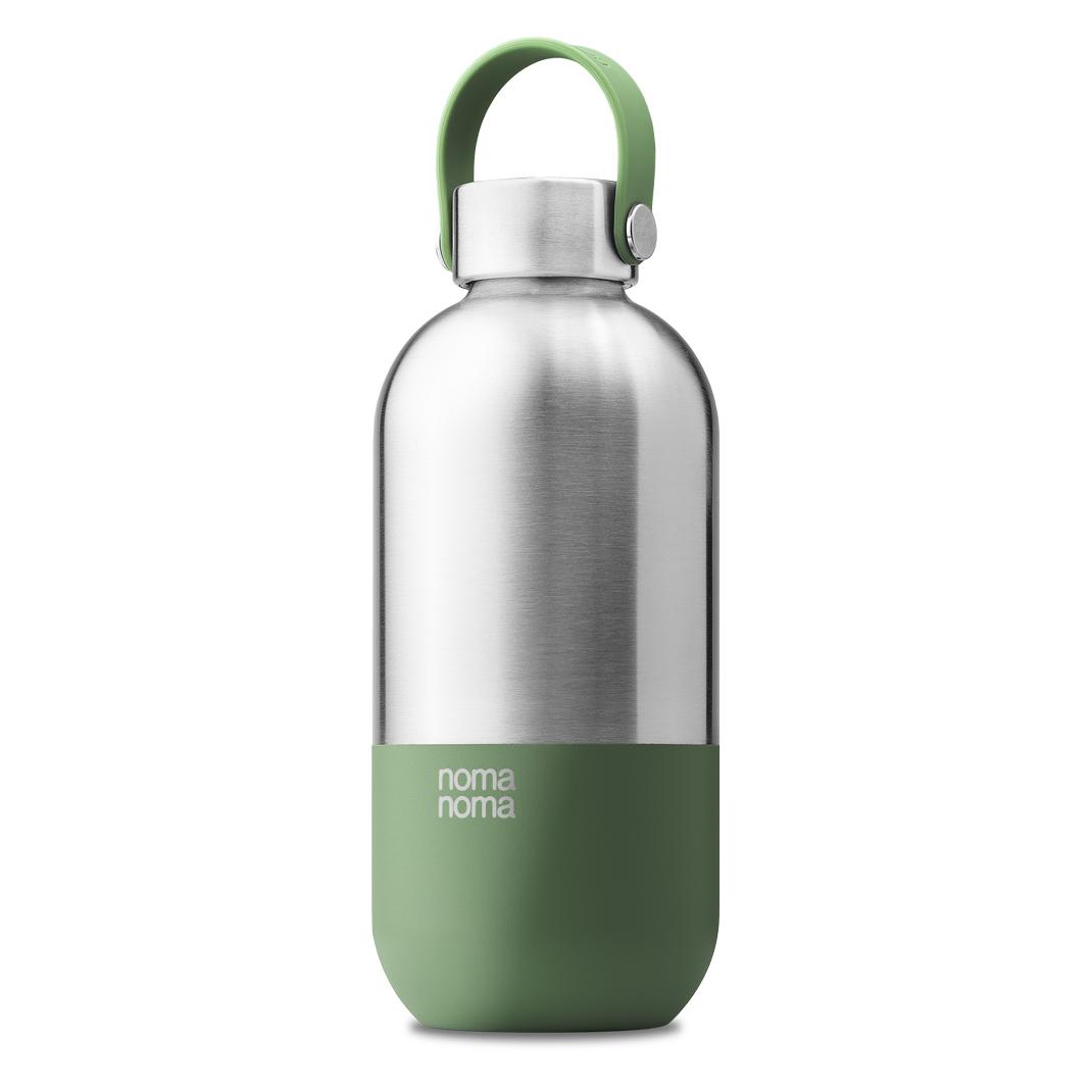 noma noma Trinkflasche Edelstahl auslaufsicher 1000ml Smoothie Green (1 l) (IB1000-SMOGV1)