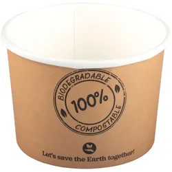 250x BIO Suppenbecher ToGo Verpackung aus Karton 250ml Ø9cm bis 100°C