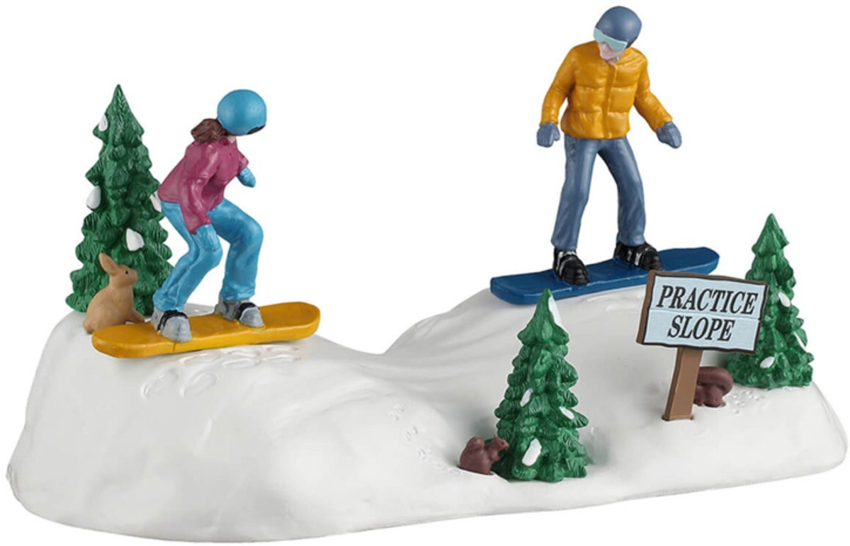 Lemax Snowboarding Practice tafelaccent voor kerstdecoratie