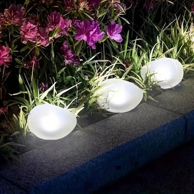 Uplift Essentials Natural Glow Solar Rock Spotlights white Light