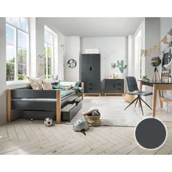 INFANSKIDS »Infanscolor« Kinderzimmer Kinderbett anthrazit  – erhältlich in 2 Größen
