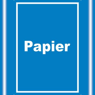 HB-Druck Papier Mülltrennung Aufkleber mit Text A8 (52x74mm)