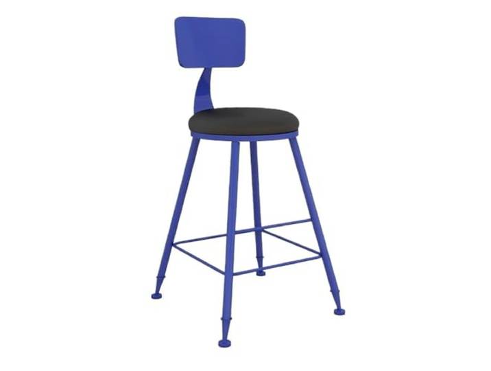 Barstühle Große runde Barstühle aus Eisen, Balkonbar, Milchteeladen(Blue)