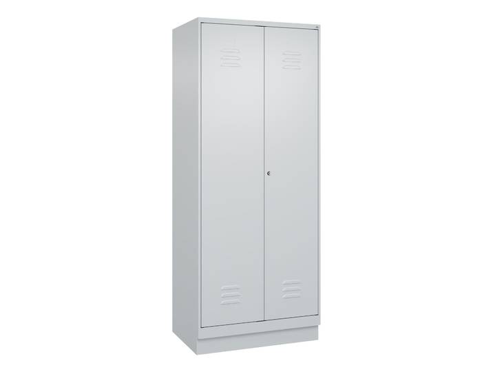 C+P Classic PLUS storage locker, Light gray, with key, New Robust - ideal for offices and reception areas