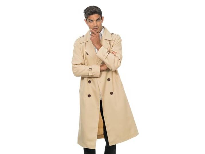 Chaks - Trenchcoat voor volwassenen, detectivejas voor carnaval