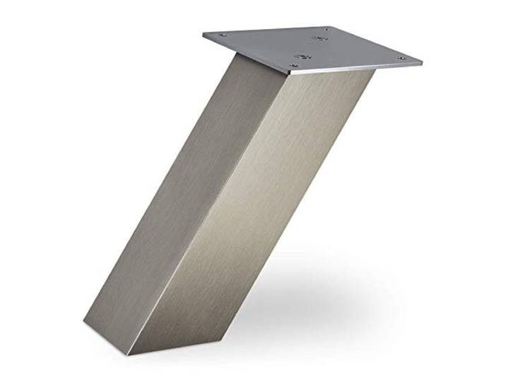 SOTECH Barkonsole schräg 210 x 80 x 70 mm in Edelstahloptik 30 Kg Tragkraft Thekenfuß Konsole Tresenstütze