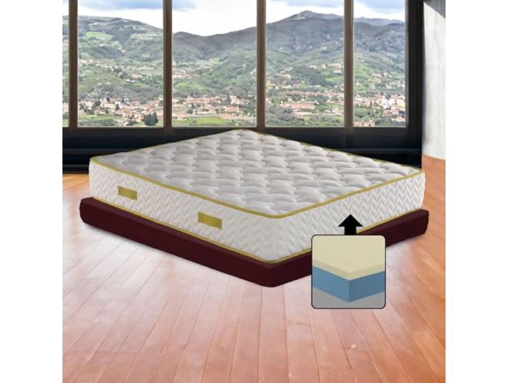 Memory-Schaum-Matratze für Einzelbett, 90 x 200 cm, halbstarre orthopädische Matratze gegen Rückenschmerzen, 30 cm hoch, Memory-Schaum-Matratze mit antiallergischer Füllung, Modell Memory 30