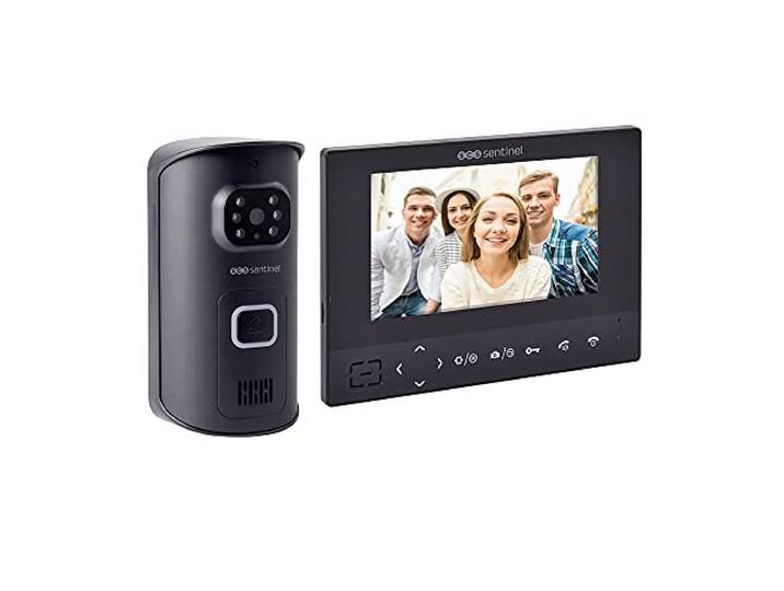 SCS Sentinel AirVisio 200 – Interphone Vidéo Sans Fil 200 m – Écran – Enregistrement Photos Vidéos – Ouverture Portail\, Gâche – Vision Grand Angle 110° – IP65 – Garantie 3 Ans PVS0009
