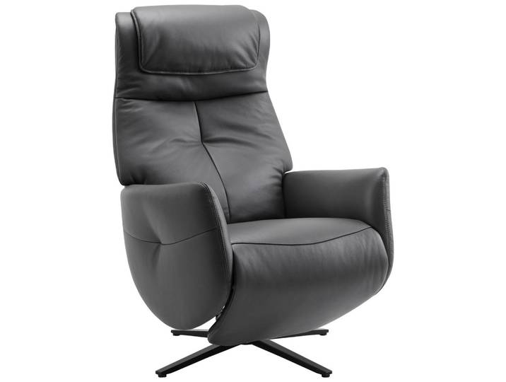 Xora Massagesessel, Dunkelgrau, Metall, Textil, Leder, Echtleder, Rindleder, 77x113x86 cm, Relaxfunktion, Liegefunktion, Netzbetrieb, Massagefunktion, Wohnzimmer, Sessel, Massagesessel
