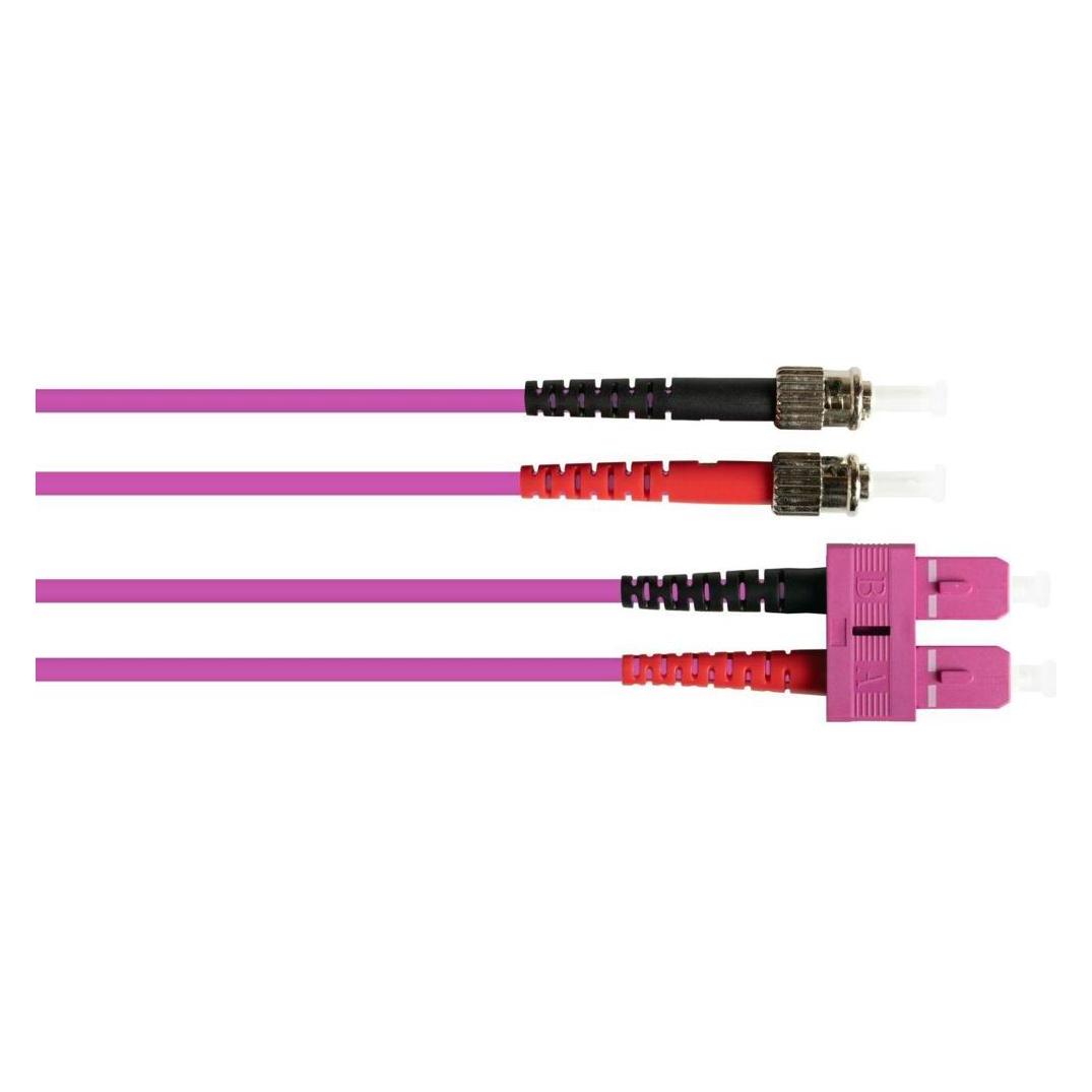 Kabelmeister Patchkabel LWL Duplex OM4 (Multimode, 50/125) SC/ST, LSZH, austauschbare Polarität, 7,5m (7.50 m) (SO-33010)