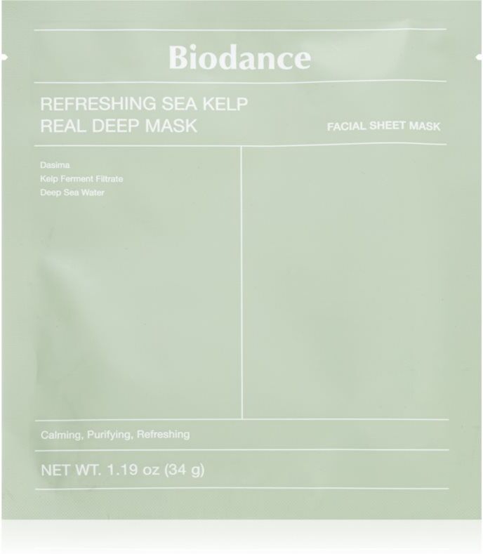 Biodance Refreshing Sea Kelp Real Deep Mask intensive hydrogel mask with seaweed extracts 1 pc