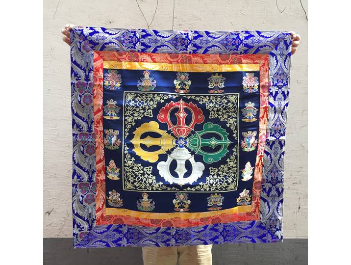 Vente en gros, fourniture bouddhiste, famille du Tibet, Temple bouddhiste, broderie de bon augure, statue de bouddha, couverture d'autel, rideau de nappe Vajra