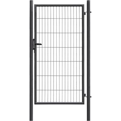 Zauneinzeltür GARDEN 'N' MORE "Einzeltor Standard", grau (anthrazit), B:100cm H:175cm, Stahl, Tore, 175 cm hoch, anthrazit