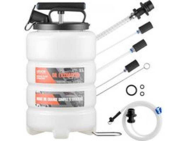 VEVOR Extracteur de Fluides 9,5 L Pompe Vidange Huile Moteur à Aspiration Manuelle pour Voitures, Tondeuses à Gazon, Bateaux, Motos, avec Tuyau 150 cm, 3 Tuyaux d'Extension 120 cm, Réservoir en PEHD