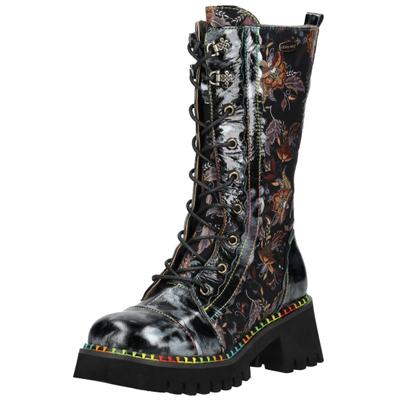 Schnürstiefel LAURA VITA "LAURA VITA Stiefel Leder", Damen, Gr. 38, schwarz, Leder, Schuhe Schnürstiefel