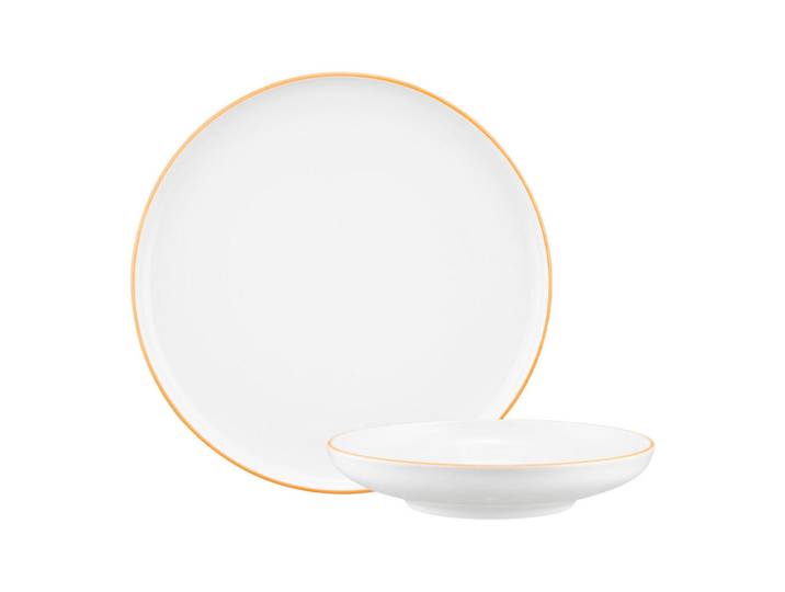 Seltmann Weiden Tafelservice Sento Home Pure Lines Mango Orange 12-tlg., Keramik, 12-teilig, Rund, 2x2x2 cm, Geschirr, Geschirrsets, Tafelservice