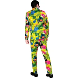 Widmann Party Fashion Anzug mit Neon Tropen Muster Jackett & Hose (M)