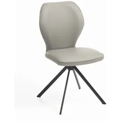 Stuhl Colorado Leder Grau Hellgrau
