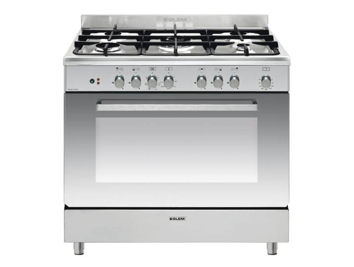 Piano de cuisson GLEM GEB96CIX 5 foyers Inox