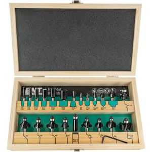 ENT Fräser 09022HKB, 8 mm, 22-teiliges Set, mit Holzkassette, für Holz