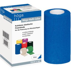Höga Fixierbinden Haft Color, blau, selbsthaftend ohne Klebstoff, 4m x 10cm