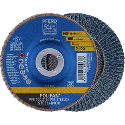 PFERD TOOLS 67769100 PFC 100 Z 120 PSF STEELOX/16,0 Fächerschleifscheibe Durchmesser 100 mm Bohrungs-Ø 16 mm Körnung (num) 120 Edelstahl, Stahl 10 St.