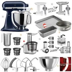 KitchenAid Artisan Küchenmaschine 5KSM175 Mega-Winter-Paket Tintenblau 0% Finanzierung