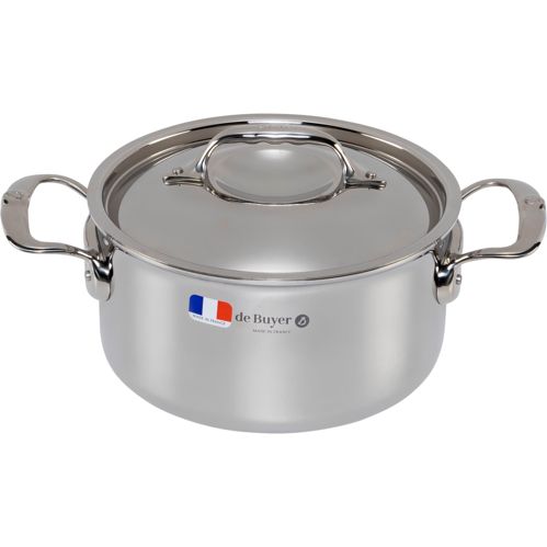 De Buyer Affinity Bratentopf Edelstahl mit Deckel 20 cm
