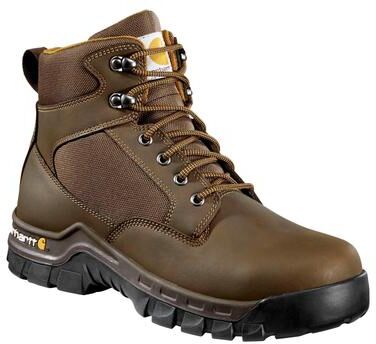 "Carhartt Rugged Flex 6"" Steel Toe Boot - Mens 9.5 Brown Boot Medium"