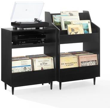 Crosley Furniture Crosley Liam 2-Piece Record Player Stand And Vinyl Storage Set