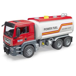 bruder 03775 MAN TGS LKW Tankwagen, mit Wasserspritzfunktion, Maßstab 1:16