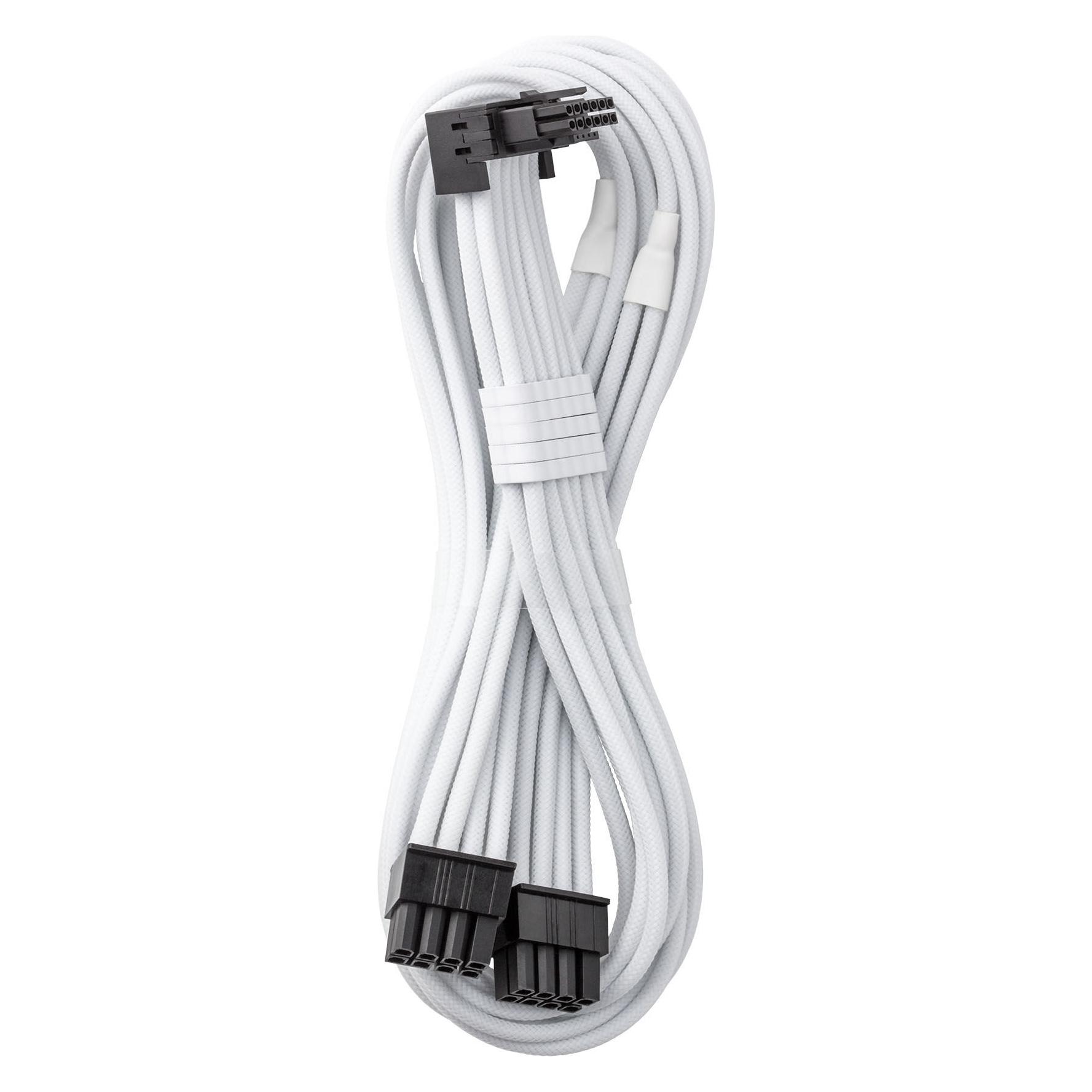 CableMod C-Series Pro Anschlusskabel - Variante A, 90°, 16-Pin zu 2x8-Pin PCIe, weiss (PCIe) (CM-PCSR-16P2-RAN60KW-5PW-R-SS)