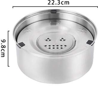 Inspired Finds No Spill Stainless Steel Floating Pet Water Bowl 3l