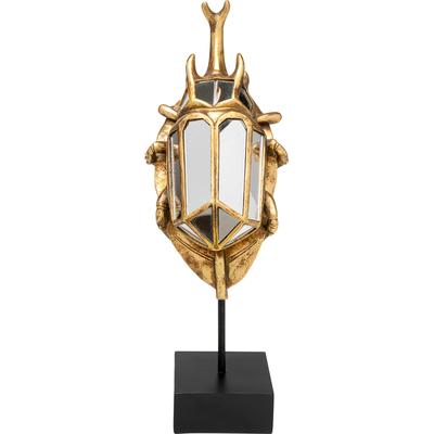 Dekoobjekt KARE DESIGN "Beetle Mirror 45cm", gold, B:19,5cm H:44cm T:14,5cm, Polyresin, Dekofiguren
