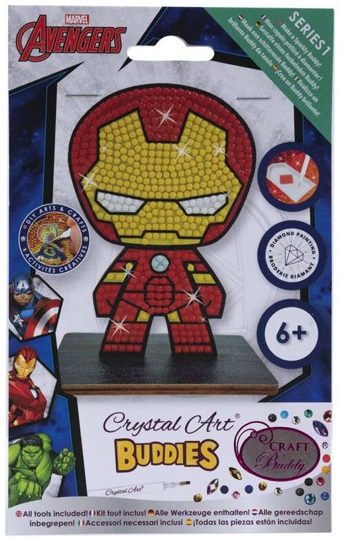 CRYSTAL ART Kit figurine à diamanter Iron Man