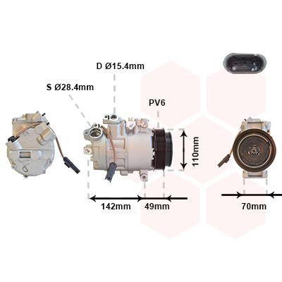 VAN WEZEL Kompressor, Klimaanlage 0600K411 für BMW