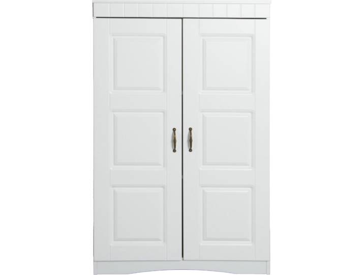 Aktenschrank VOGL MÖBELFABRIK Hans , weiss (perl weiß mdf), B:77cm H:123,4cm T:35,5cm, Schränke, Aktenschrank, mit Metallgriffen, 3 grosse Fächer, Höhe 124 cm Made in Germany