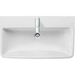 Duravit No.1 Waschtisch, 1 Hahnloch, mit Überlauf, 800x460mm, Unterseite glasiert (für verbesserte Hygiene) (für verbesserte Hygiene), 23758000002