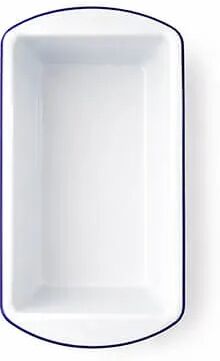 Falcon Enamel 2lb White With Cobalt Blue Loaf Pan