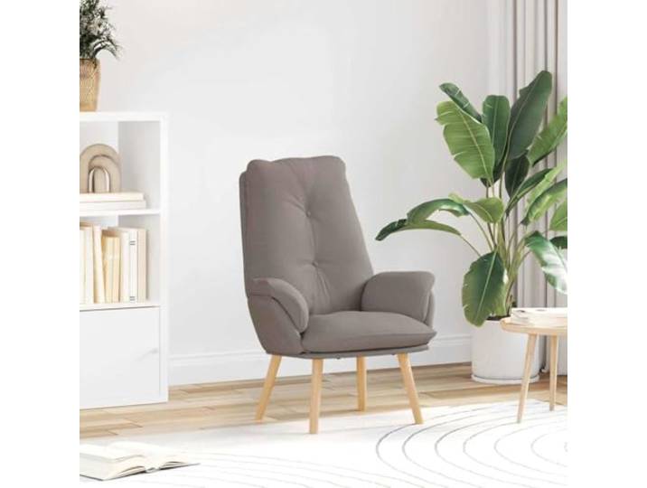NLQMSU Sessel, Taupe, aus Polyestergewebe und Sperrholz, 69 x 74 x 93 cm Gepolsterte Armlehnen, bequemer Sitz, klares Design, modernes Interieur, einfache Reinigung mit trockenem Tuch