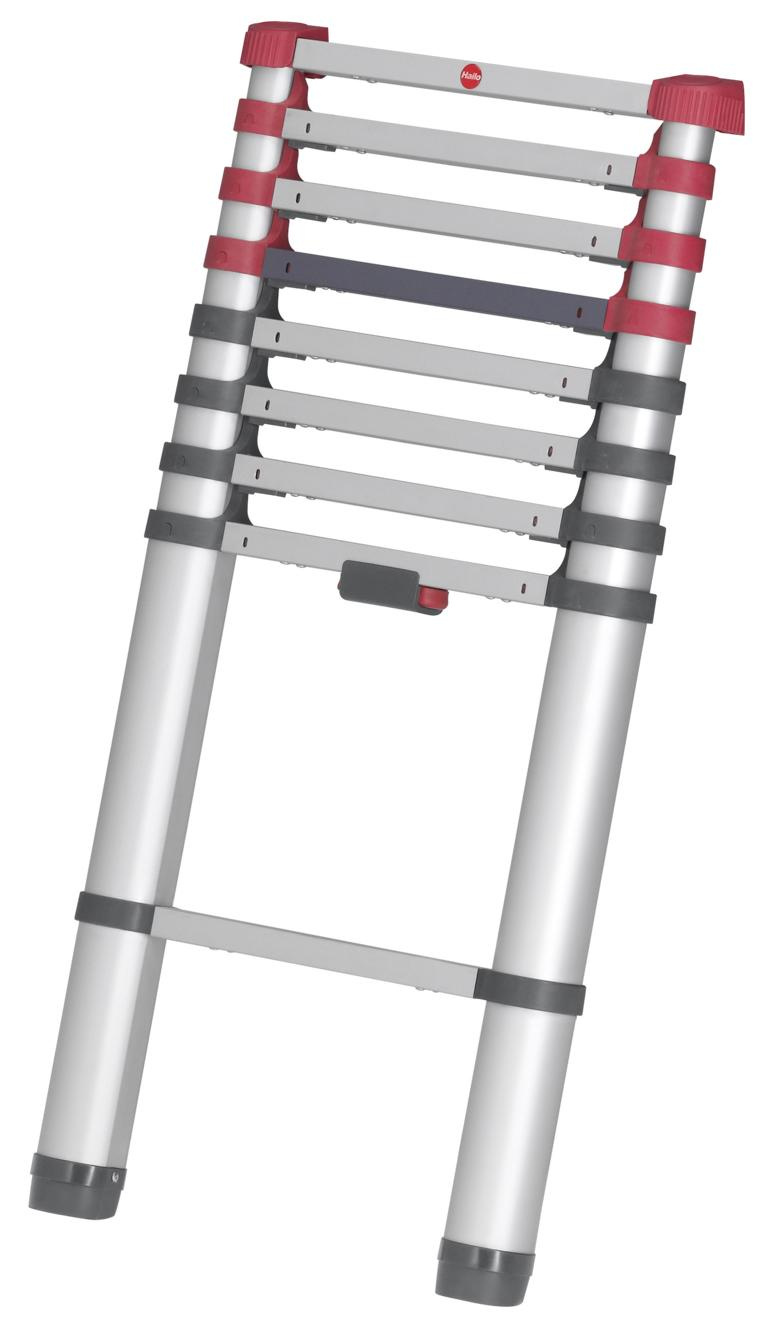 HAILOWERK T80 FlexLine 1x9 Sprossen Aluminium-Teleskopleiter 09192014